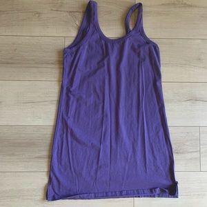 Classic fit cotton blend scoop dress